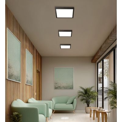 Panel LED NYMPHEA SELECT 24W/35W/40W ciepła/neutralna/zimna 230V 120ST IP20 40X40 czarny  (SLI031060CCT_PW)